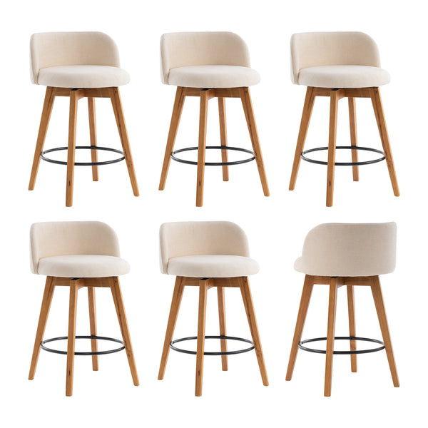 EYYTHUNG Swivel Bar Stools, 26" Counter Height Bar Chairs
